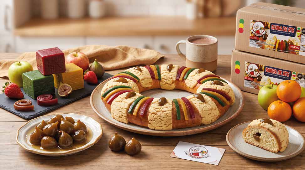 Rosca de reyes, ate de colores e higos en almíbar junto a empaques DIXAPPAN